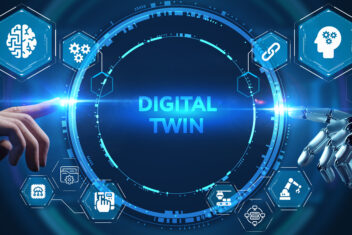 Digital twin industrial technology and manufacturing automation technology d illustration