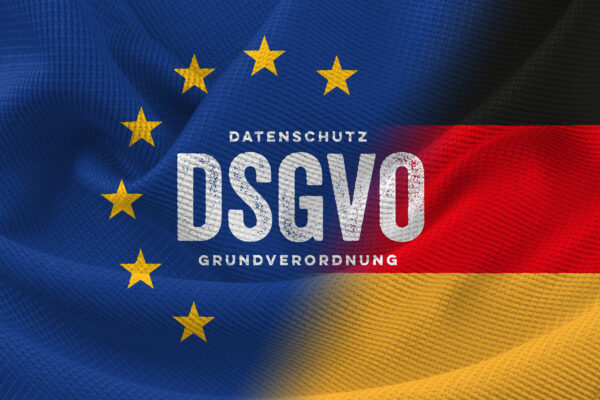 DSGVO Datenschutz Grundverordnung EU Deutschland Gesetz Symbol Flagge