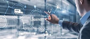 Logistic network distribution and transport concept Goods delivery