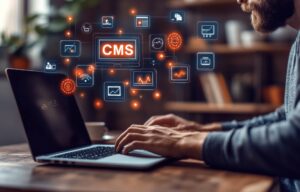 Exploring content management systems with hands on experience at a cozy workspace