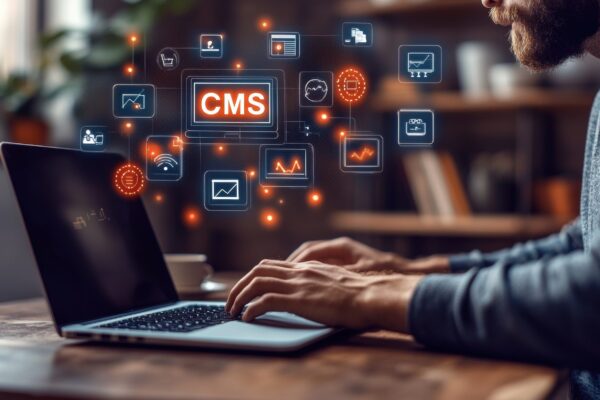 Exploring content management systems with hands on experience at a cozy workspace