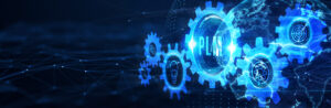 PLM Product lifecycle management system technology concept Technology, Internet and network concept d illustration