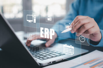 Enterprise resource planning concept, Enterprise Resource Management ERP software system for business resources plan presented